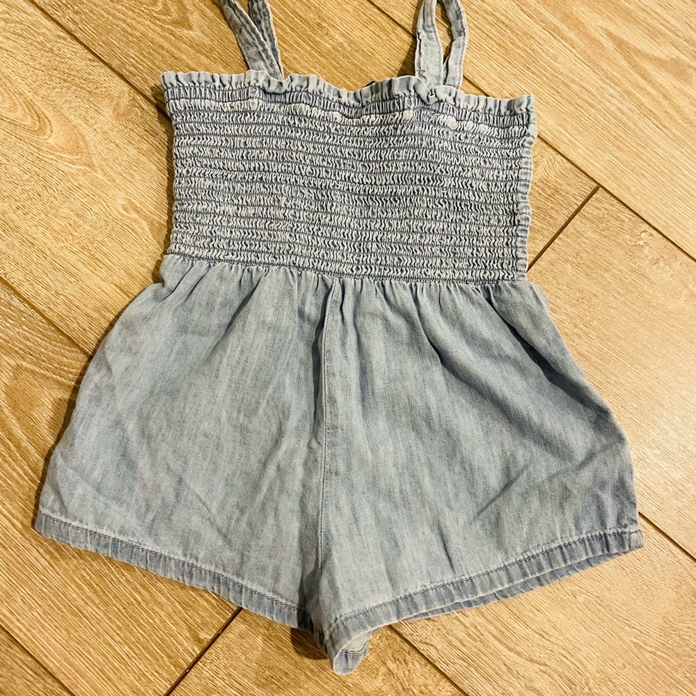 Denim ruched babyGap romper 3 years